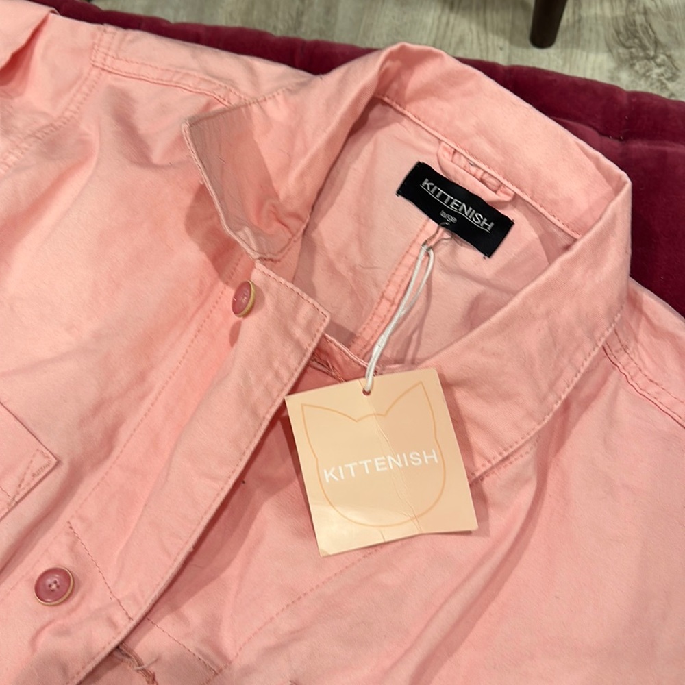 Kittenish pink romper